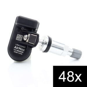 Set of 48pcs AirMax TPMS V2 Sensor 315+433MHz Metal Silver