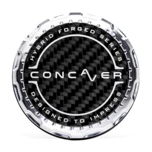 Concaver Premium Center Cap - Classic Carbon - Silver Machined
