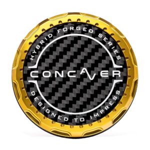 Concaver Premium Center Cap - Classic Carbon - Gold Anodized