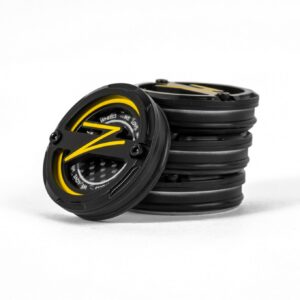 5-Piece Centercaps | Satin Black + Yellow Z + Carbon Fibre Inlay | default