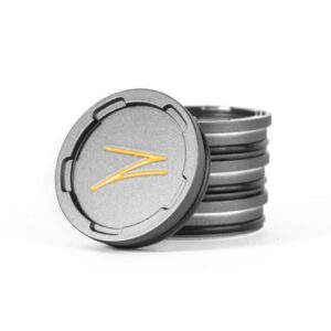 Z Centercaps | Matte Gunmetal + Yellow Z | default