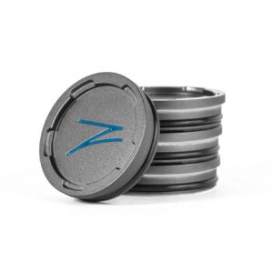 Z Centercaps | Matte Gunmetal + Blue Z | default