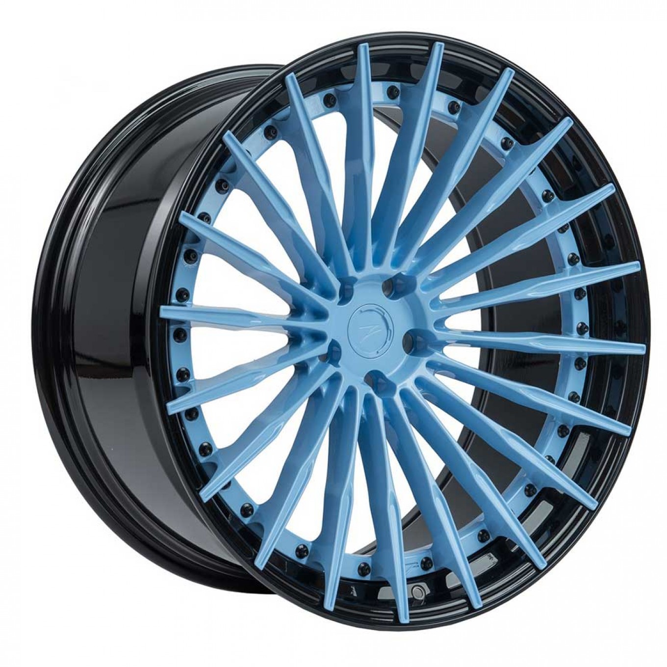 ZP.MODULAR 2 | DEEP CONCAVE - Baby Blue / Gloss Black Lip | 8,5J x 20" ET30 5x112 66,6