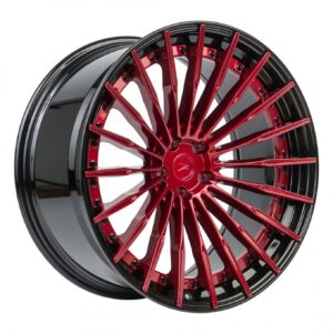 ZP.MODULAR 2 | DEEP CONCAVE - Blood Red Centers / Gloss Black Lip | 10,5J x 22'' ET12 5x112 66.6