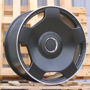 Jante Mercedes 23x10 ET36 5x130 - Black Half Matt+Polished Lip