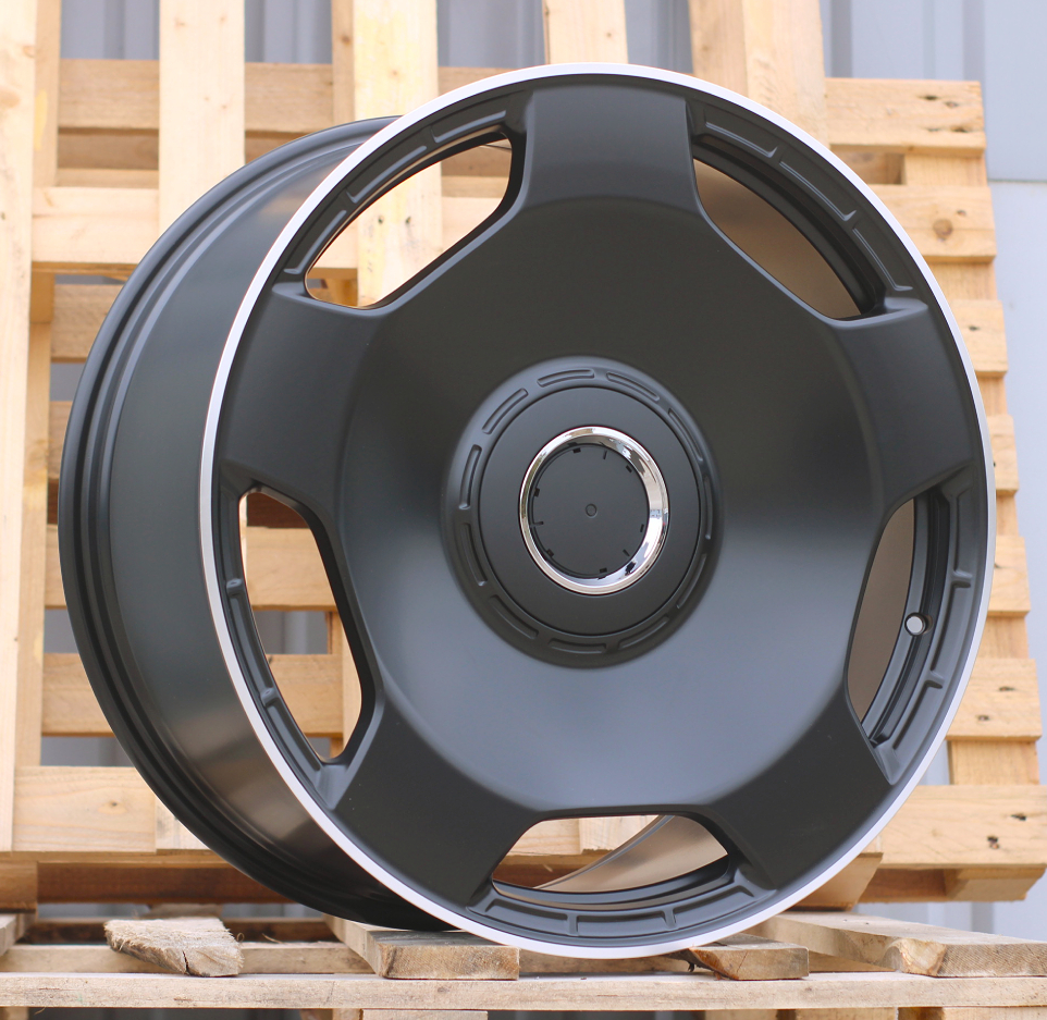 Jante Mercedes 23x10 ET36 5x130 - Black Half Matt+Polished Lip