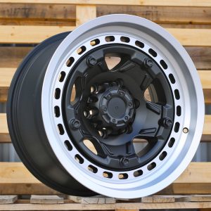 Jante 4X4 17x9 ET 6x139,7 - Black Matt+Polished Lip