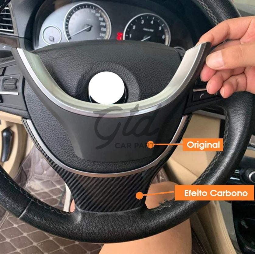Friso Volante Carbono BMW Série 5 6 7 GT F10 F11 F01 F06 LCI 120mm - Image 2
