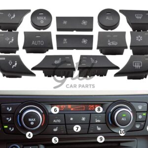 Conjunto de 13 Botões Módulo Ar Condicionado BMW Série 1 3 X1 X3 E82 E90 E84 F25