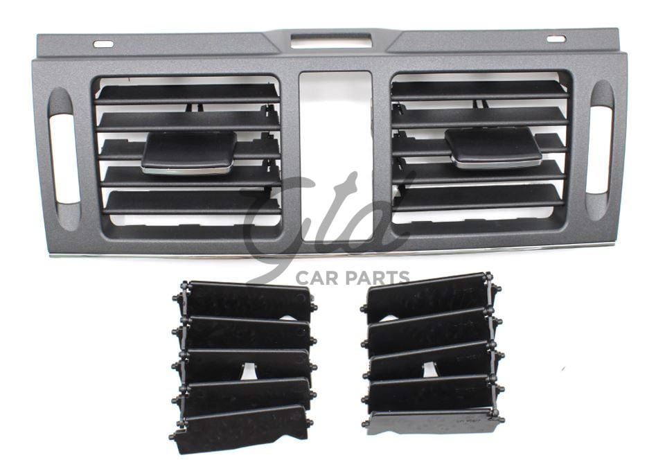 Ventilação Central Frontal Cinza Escuro Mercedes-Benz Classe C W204 2007-2011 C/ Recorte p/ Botões