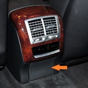 Alternative view of Tampa Gaveta Consola Central Traseira Preta Mercedes-Benz Classe S W221 2007-2013