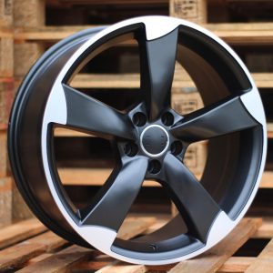 Jante Audi 18x8,5 ET45 5x112 - Black Polished Half Matt