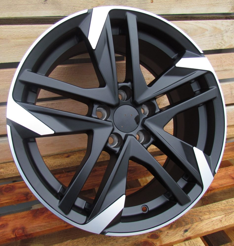 Jante Peugeot 15x6,5 ET25 4x108 - Black Polished Half Matt