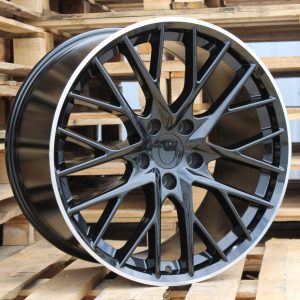Jante Porsche 21x9,5 ET61 5x130 - Black+Polished Lip