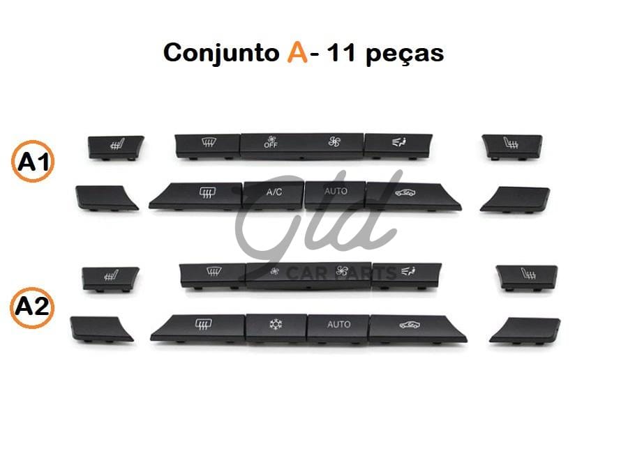 Conjunto de 11 botões Módulo Ar Condicionado BMW Série 5/6/7 X5 X6 F10 F16 2009-2020-A2 - Image 2