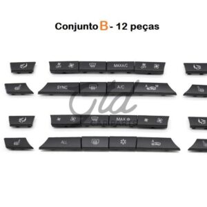 Alternative view of Conjunto de 12 botões Módulo Ar Condicionado BMW Série 5/6/7 X5 X6 F10 F16 2009-2020-B1
