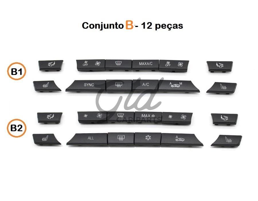 Conjunto de 12 botões Módulo Ar Condicionado BMW Série 5/6/7 X5 X6 F10 F16 2009-2020-B1 - Image 2