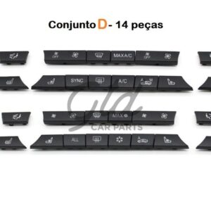 Alternative view of Pack 14 botões Módulo Ar Condicionado BMW Série 5/6/7 X5 X6 F10 F16 2009-2020-D1