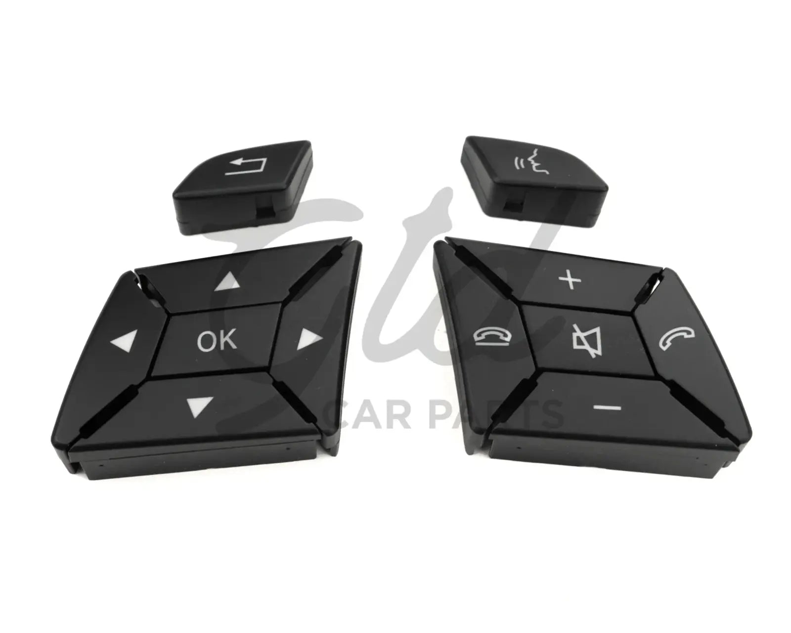 Botões Volante Preto Mercedes-Benz Classe ML GL Classe G W166 W463 2011-2018 Versão 1