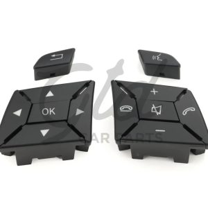 Botões Volante Pretos Mercedes-Benz Classe C E GLK CLA GLA B CLS SLK SLC W204 W207 W212 W117 W246 W172