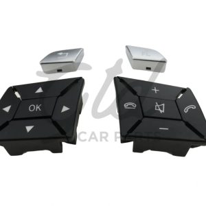 Botões Volante Preto Mercedes-Benz Classe C E GLK CLA GLA B CLS SLK SLC W204 W207 W212 W117 W246 W172