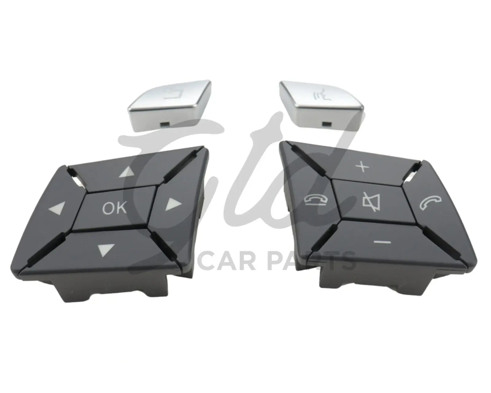 Botões Volante Cinza Escuro Mercedes-Benz Classe C E GLK CLA GLA B CLS SLK SLC W204 W207 W212 W117 W246 W172