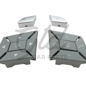 Botões Volante Cinza Mercedes-Benz Classe C E GLK CLA GLA B CLS SLK SLC W204 W207 W212 W117 W246 W172