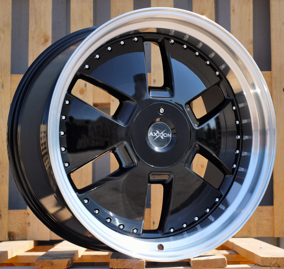 Jante Mercedes 21x9 ET40 5x112 - Black+Polished Lip