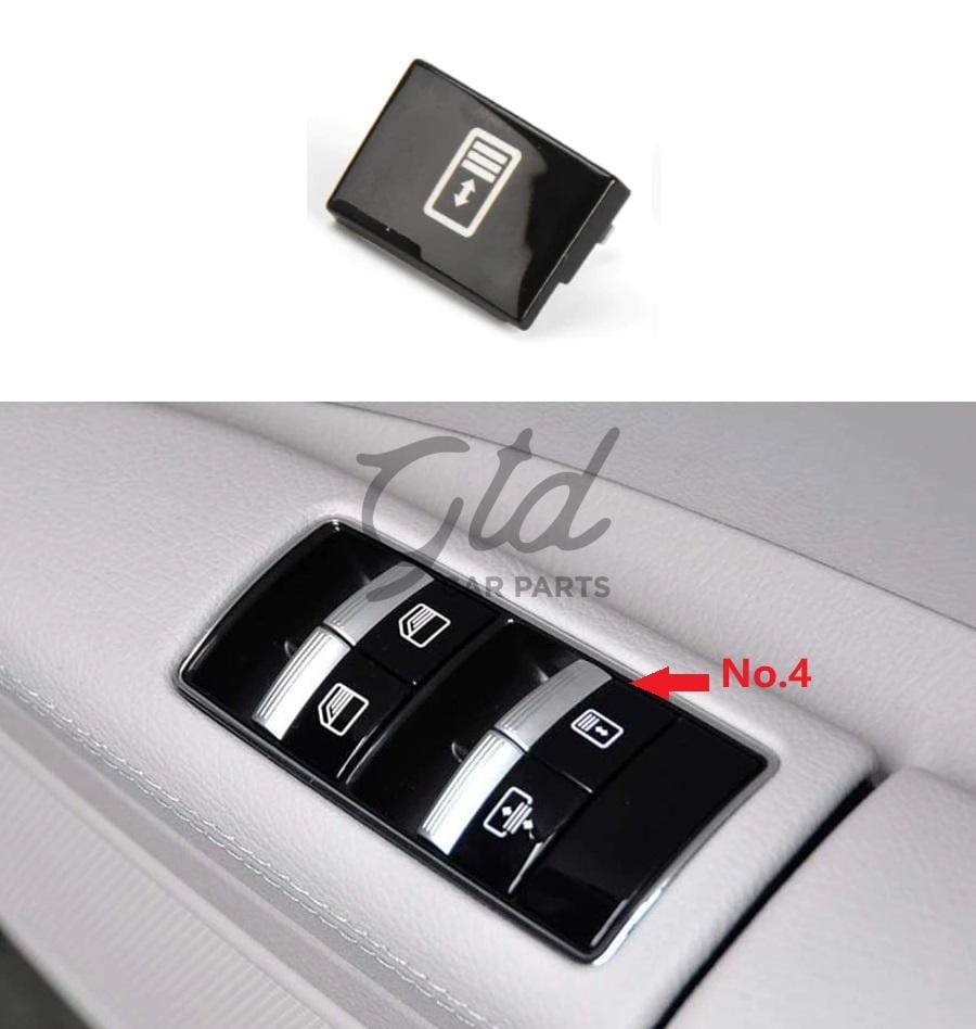 Botões P/ Comutador de Vidros Passageiros Traseiros Mercedes-Benz Classe S W221 2009-2013-Teto Abrir