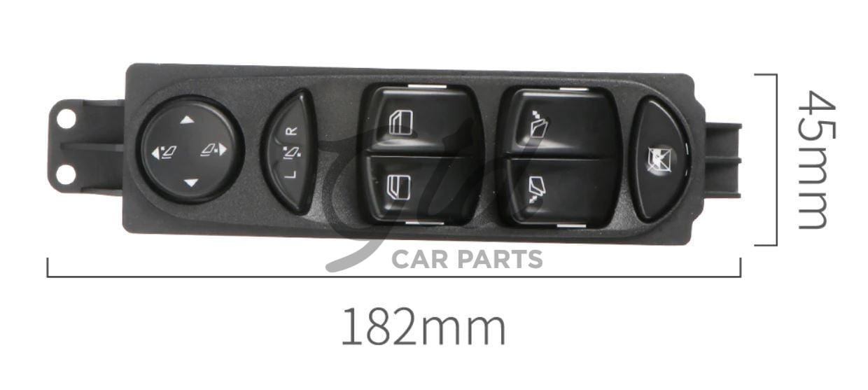 Comutador Vidros Condutor Preto Mercedes-Benz Vito Viano W649 W636 2010-2015 C/ Esp Rebatível - Image 2