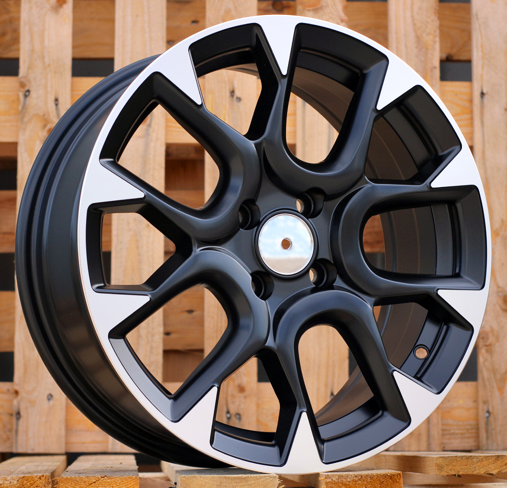 Jante FIAT 16x6,5 ET35 4x98 - Black Polished Half Matt