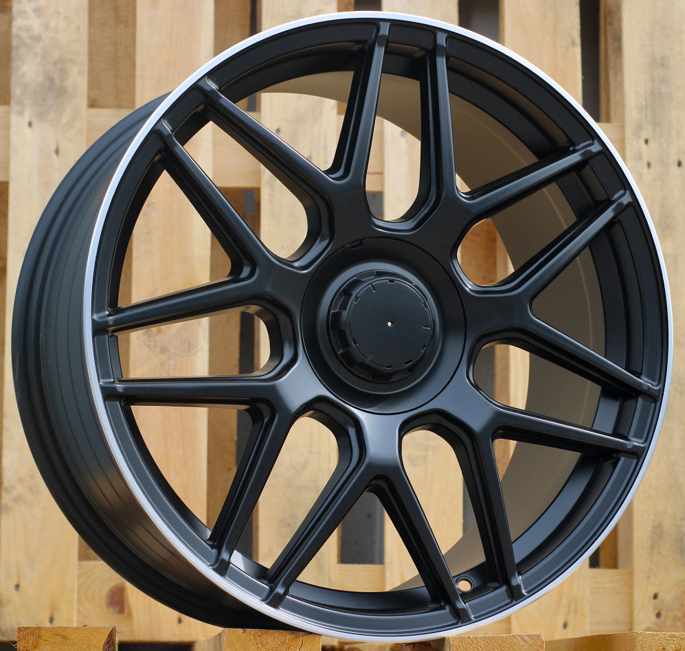 Jante Mercedes 19x8 ET43 5x112 - Black Half Matt+Polished Lip