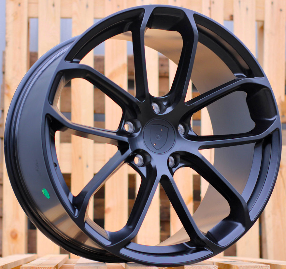 Jante Porsche 22x11,5 ET61 5x130 - Black Half Matt