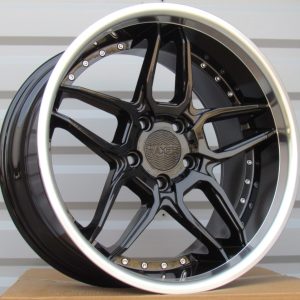 Jante HAXER 18x8,5 ET20 5x120 - Black+Polished Lip
