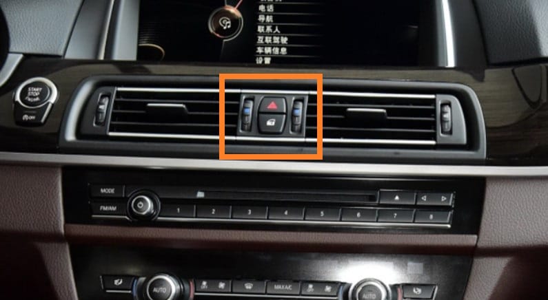 Ventilação Central Preta C/ Cromado Bi-Zona BMW Série 5 F10 F11 F18 2010-2017 - Image 2