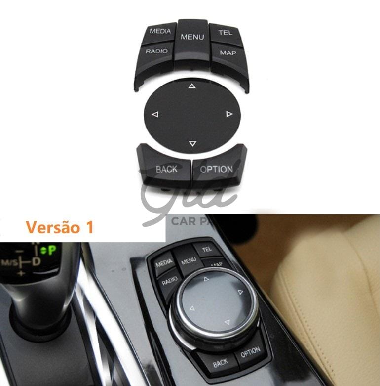 Conjunto de 6 Botões IDRIVE NBT BMW 1/2/3/4/5/6/7 X3 X4 X5 X6 F25 F15 F16 F30 F10 F01 Versão 1