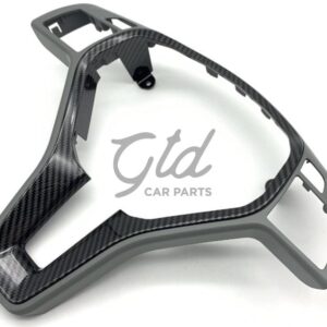 Moldura 35mm Volante Cinza Claro / Carbono Mercedes-Benz AMG Classe A B C E CLA GLA CLS W176 W246 W204 W212 2011-2019