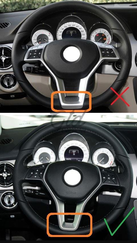 Moldura 35mm Volante Cinza Escuro / Carbono Mercedes-Benz AMG Classe A B C E CLA GLA CLS W176 W246 W204 W212 2011-2019 - Image 3