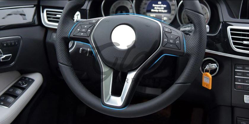Moldura 35mm Volante Cinza Escuro / Carbono Mercedes-Benz AMG Classe A B C E CLA GLA CLS W176 W246 W204 W212 2011-2019 - Image 4