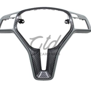 Moldura 25mm Volante Cinza Claro / Carbono Mercedes-Benz AMG Classe A B C E CLA GLA CLS W176 W246 W204 W212 2011-2019
