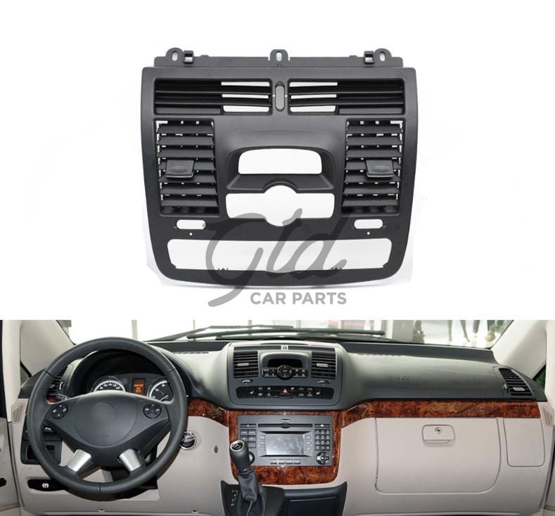 Grelha / Consola Ventilação Central Preta Mercedes-Benz Viano Vito W636 W639 2010-2015 Versão 2 - Image 3