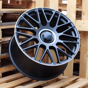 Jante Mercedes 20x8,5 ET62,5 5x112 - Black half matt+Polished lip+Engraved Cap