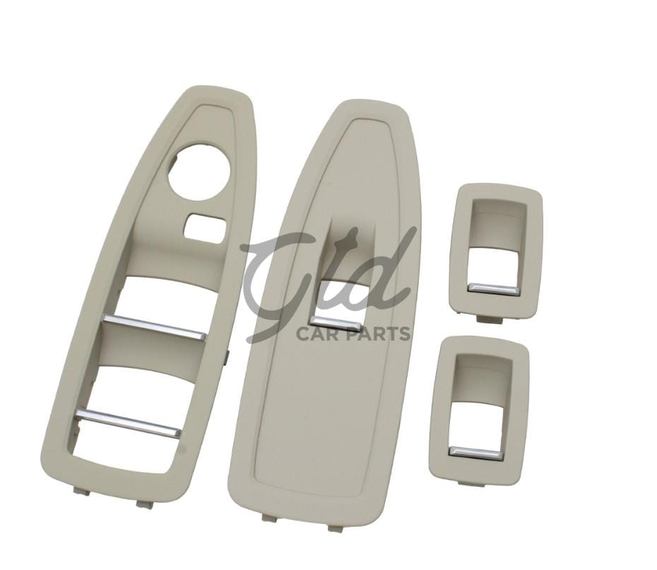 Conjunto de 4 Molduras Vidros Preto BMW Série 1/3/4 F20 F30 F36 S/ Esp. Rebatíveis