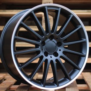 Jante Mercedes 18x9 ET50 5x112 - Black Half Matt+Polished Lip
