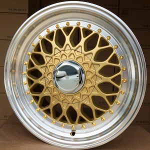 Jante RACIN 14x6,5 ET35 4x100 - Gold+Polished
