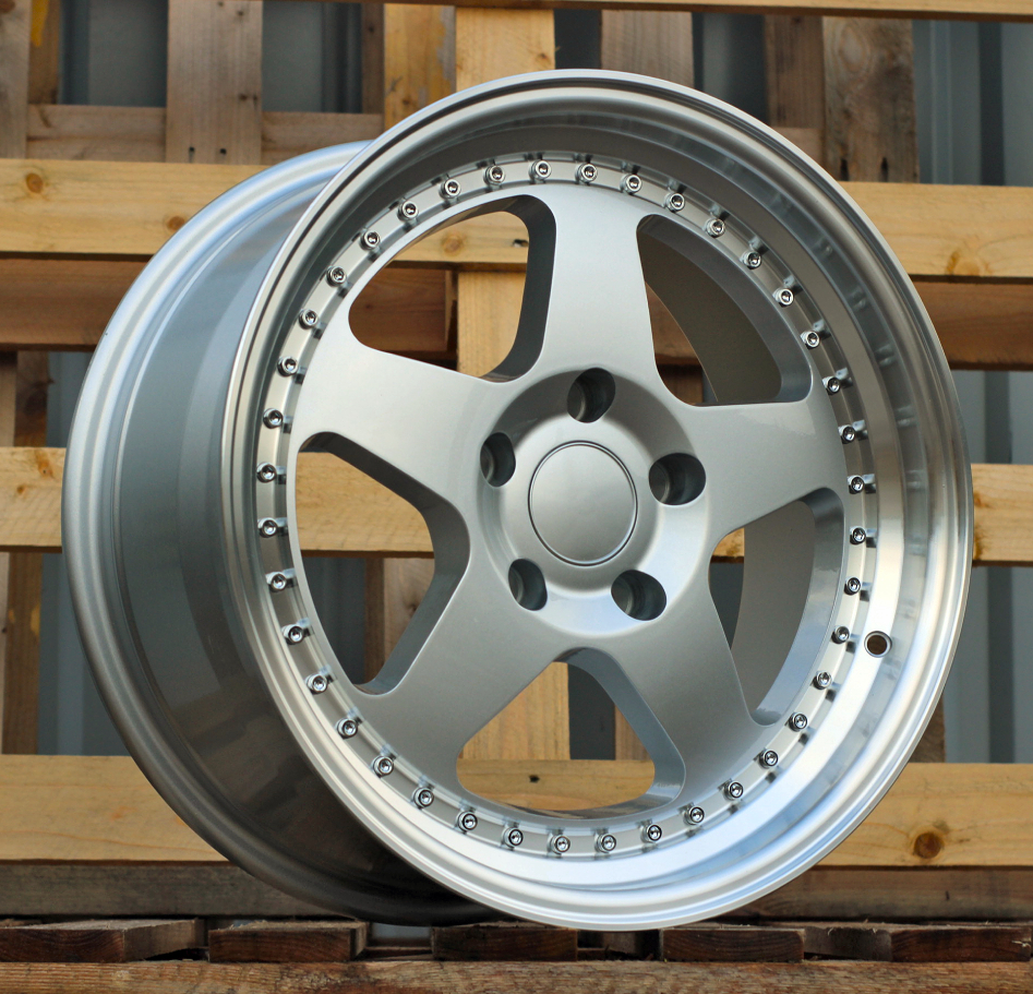 Jante BMW 17x8 ET34 5x120 - Silver+Polished Lip