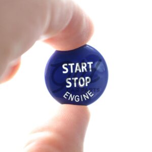 Alternative view of Botão Start Stop Azul Brilhante BMW Série 1/3/5/X1 X3 X6 E82 E87 E90 E91 2004-2015