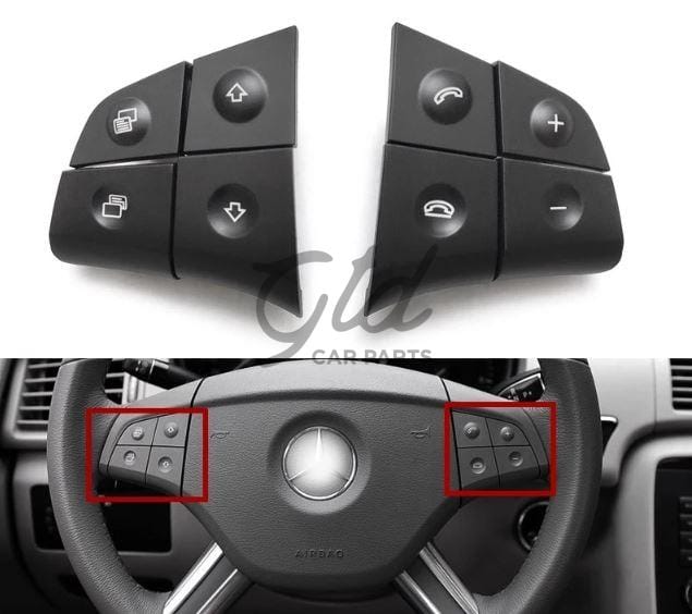 Botões Volante Pretos Mercedes-Benz Classe ML GL W164 X164 2006-2009 - Image 2