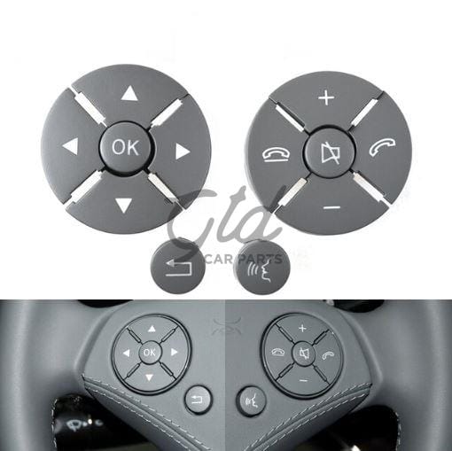 Botões Volante Cinza Mercedes-Benz Classe S CL W221 W216 2010-2021 - Image 2
