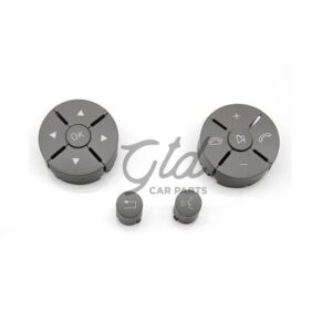 Botões Volante Cinza Mercedes-Benz Classe C E GLK W204 W212 W207 X204 2007-2013